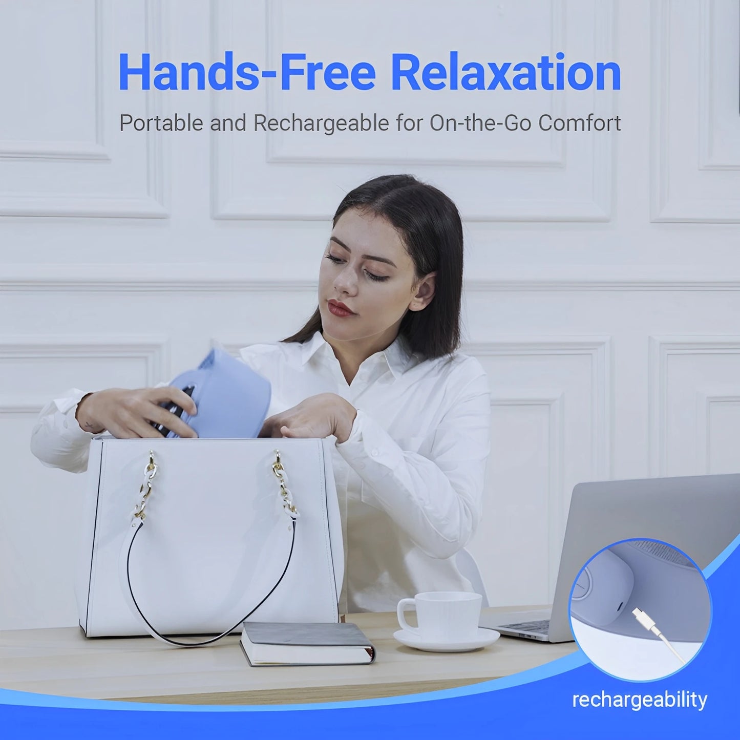Smart Head & Eye Massager with Heat - Bluetooth App Control for Stress & Fatigue Relief