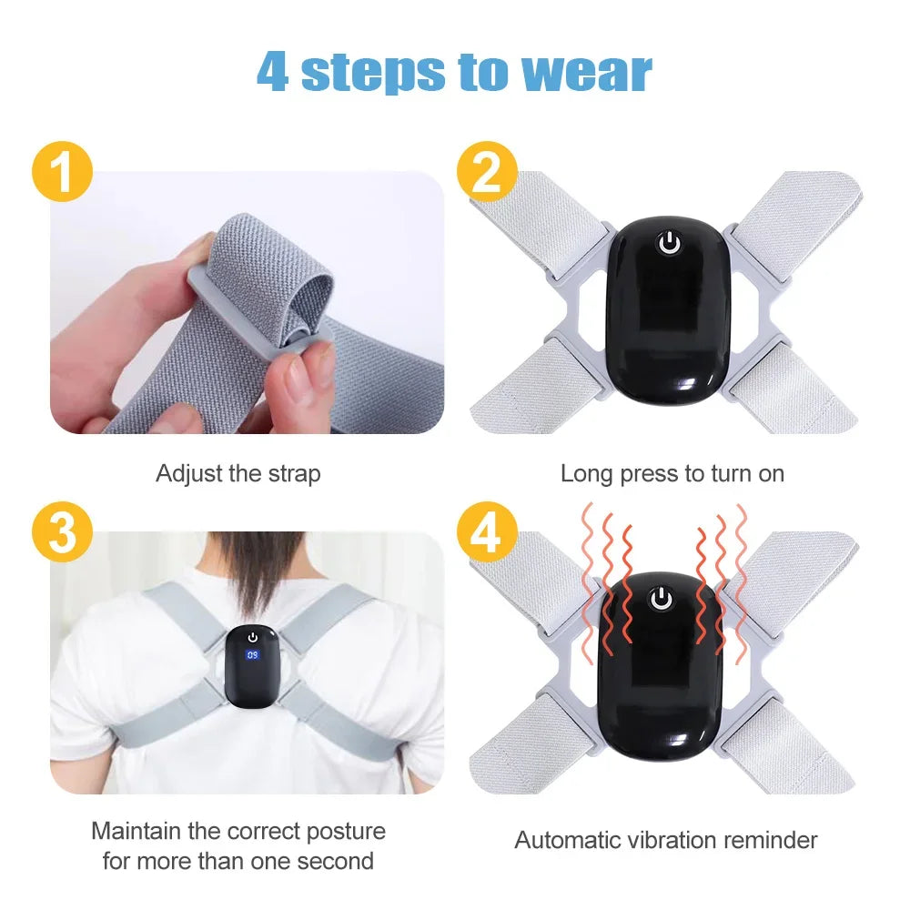 Smart Posture Corrector Wearable with Real-Time Alerts to Stop Slouching & Hunchback
