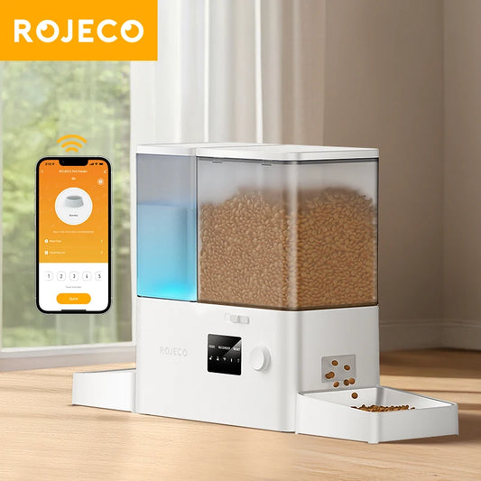 All-in-One Automatic Pet Feeder & Water Dispenser with Smart App Control